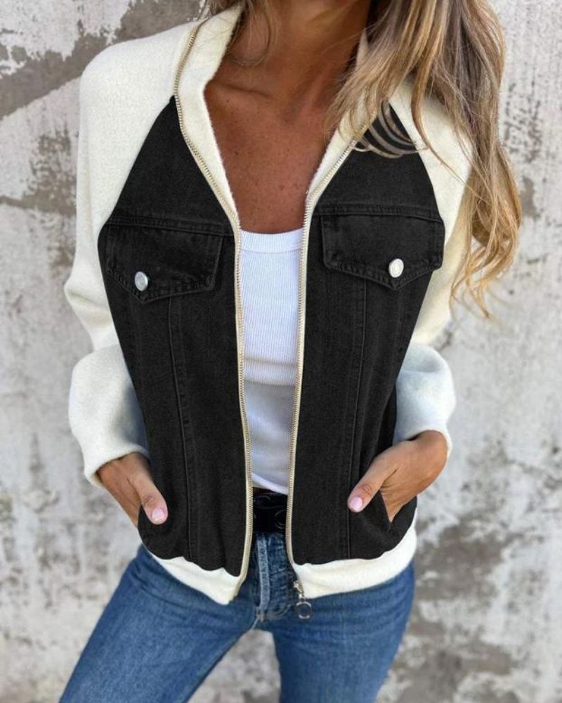 ANIDIA - MODERN DENIM FABRIC JACKET