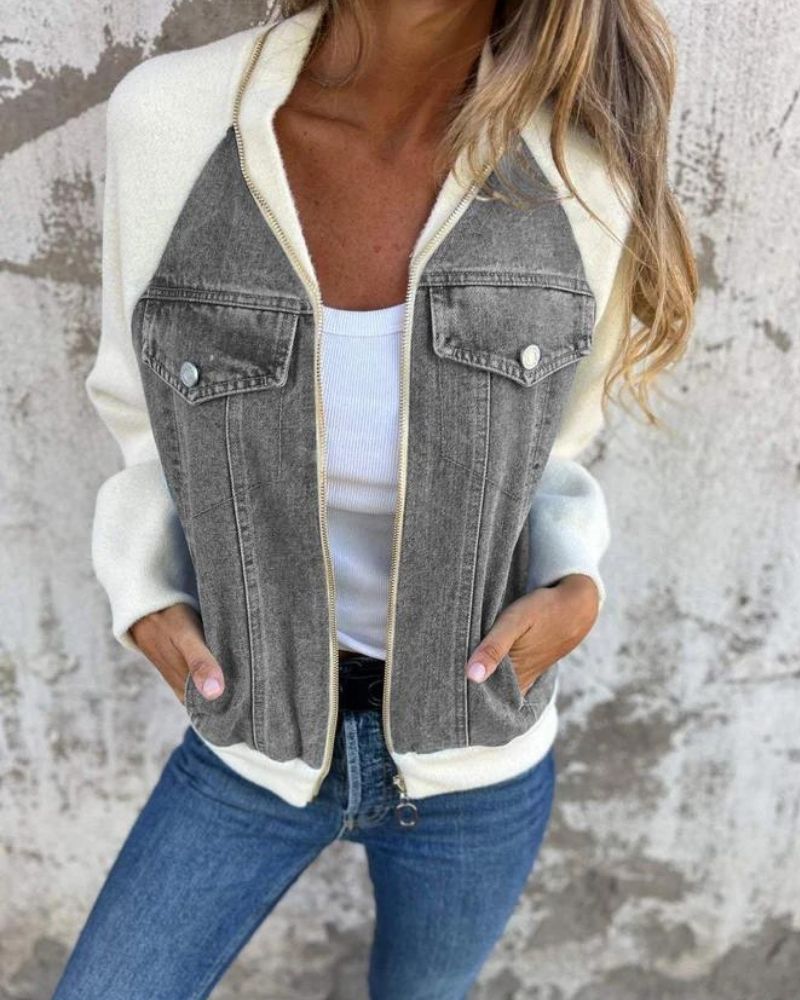 ANIDIA - MODERN DENIM FABRIC JACKET