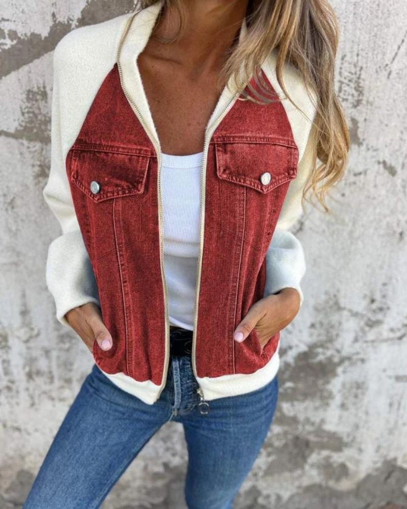 ANIDIA - MODERN DENIM FABRIC JACKET