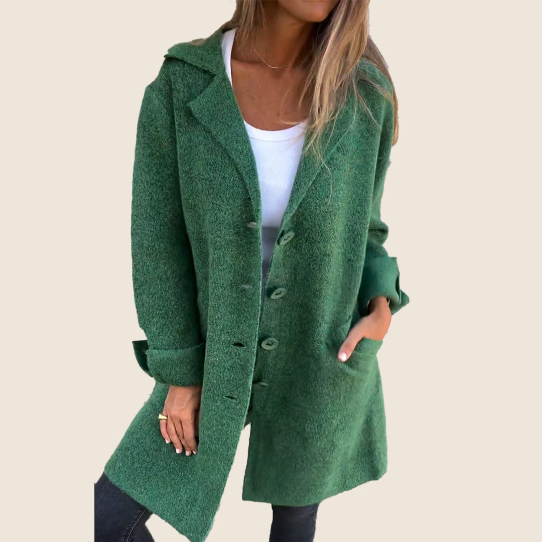 Casual Monopette Coat with Lapels