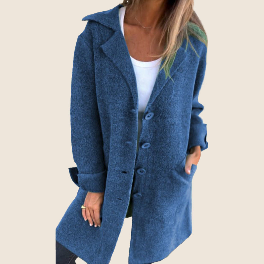 Casual Monopette Coat with Lapels