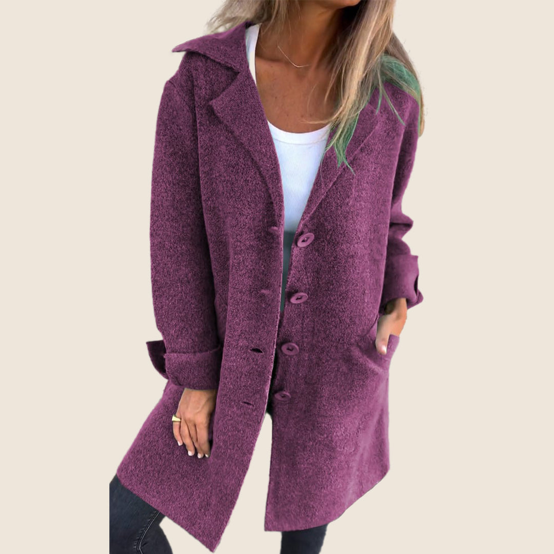 Casual Monopette Coat with Lapels