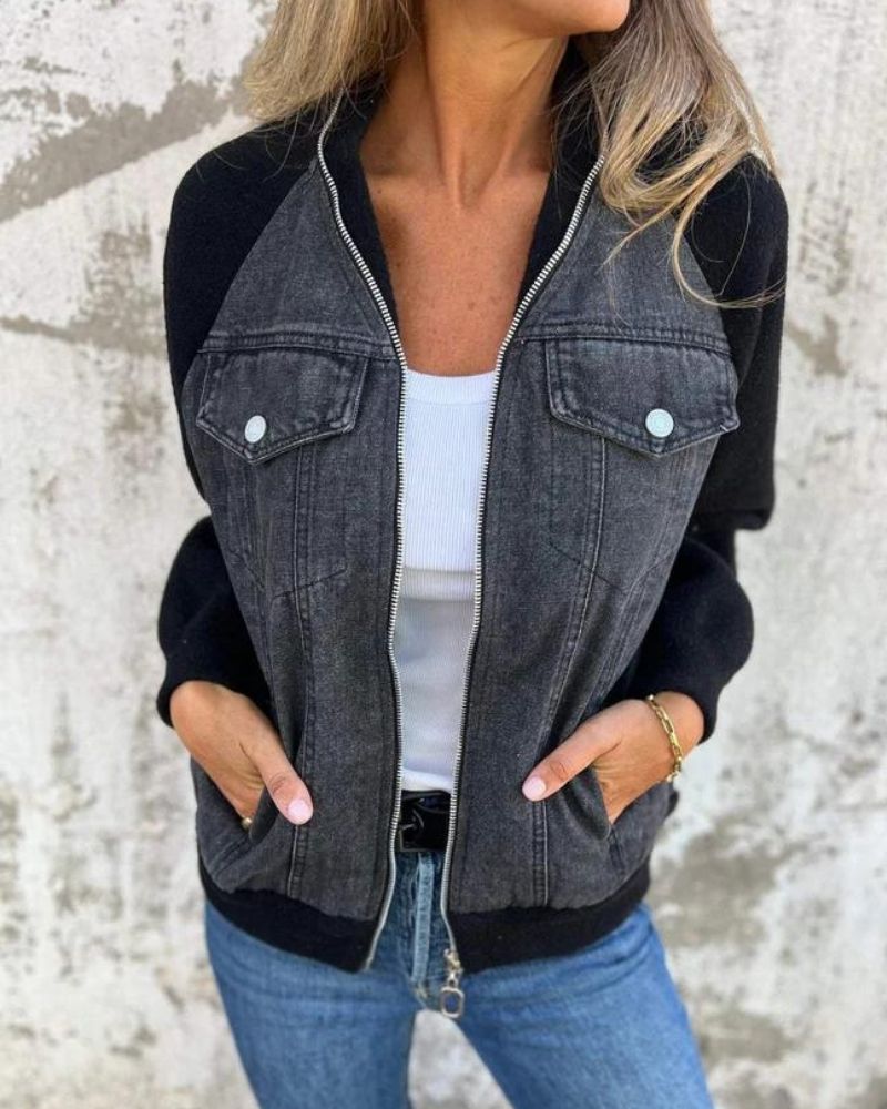 ANIDIA - MODERN DENIM FABRIC JACKET