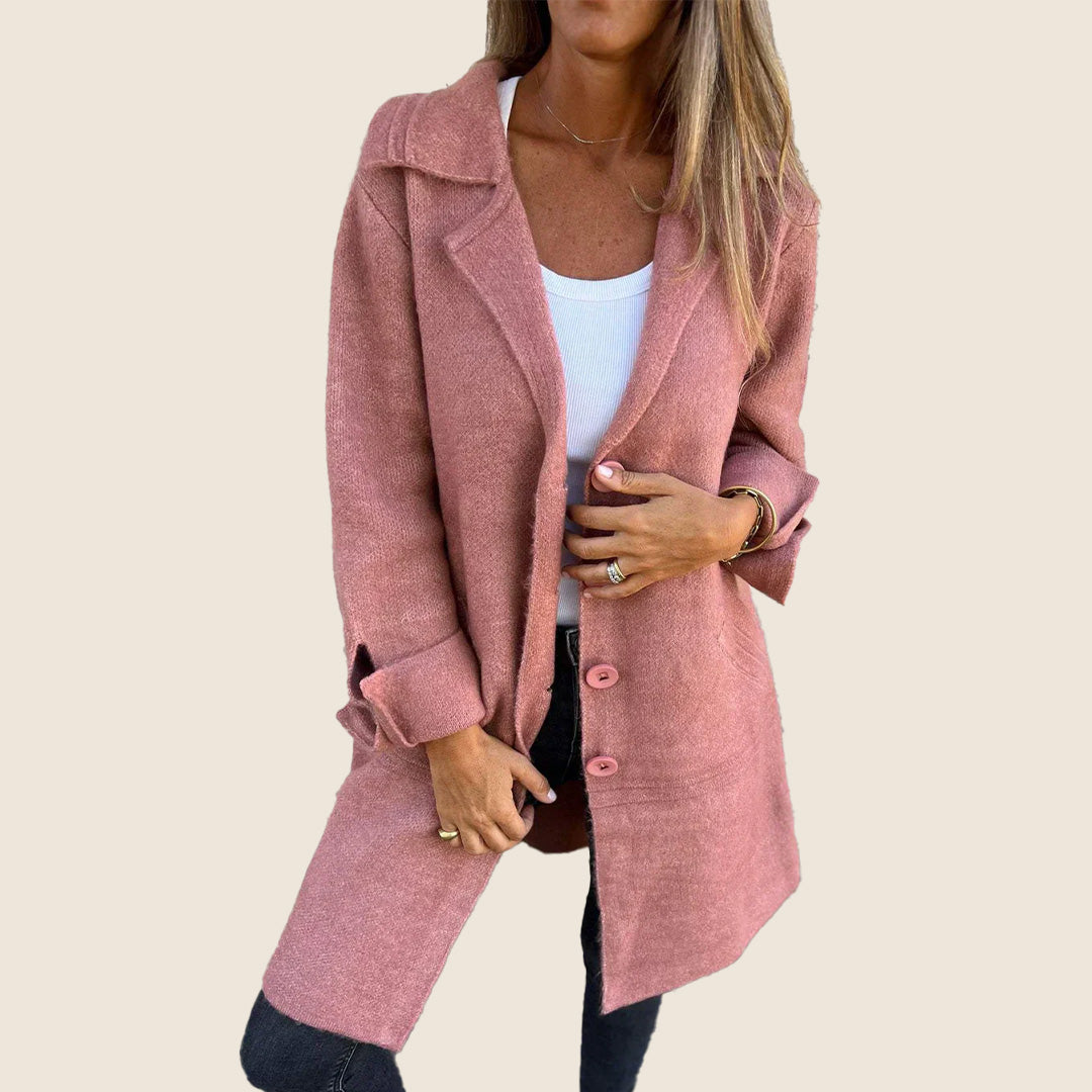 Casual Monopette Coat with Lapels